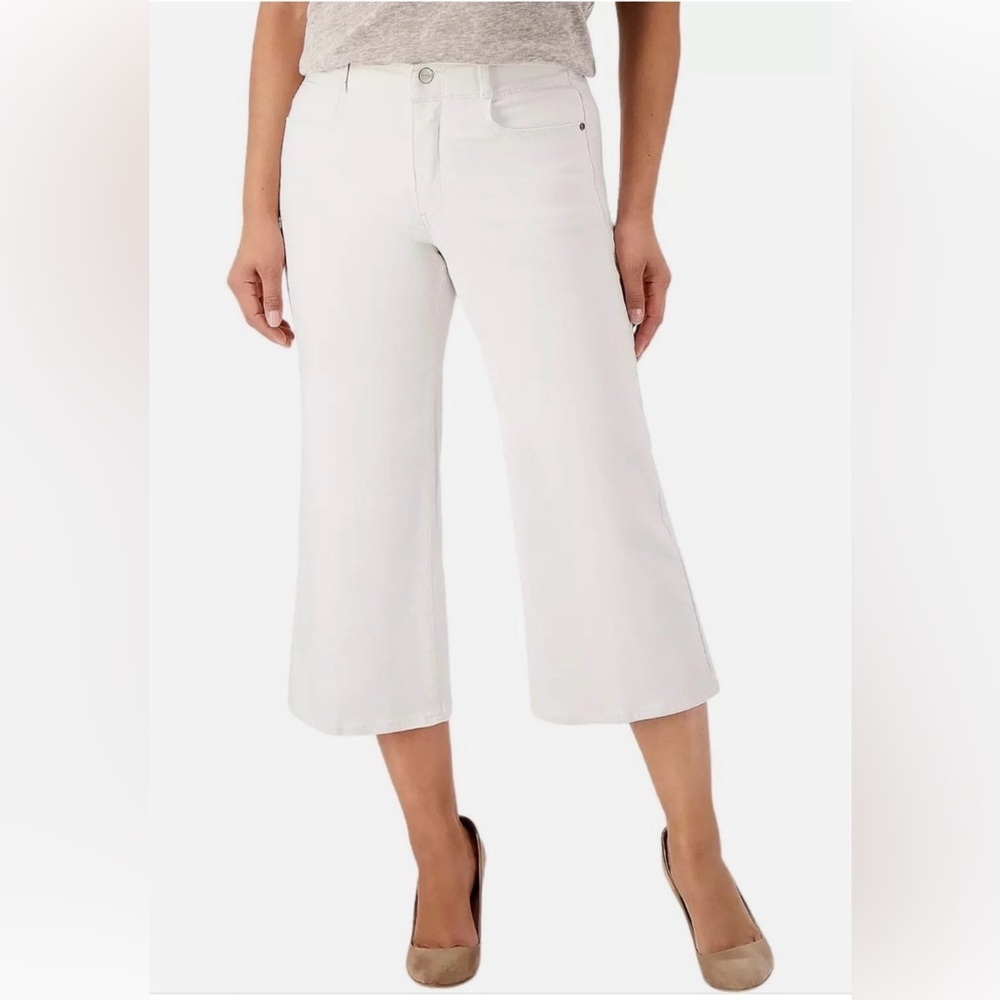 NYDJ Women's White Major Wide Leg Capri NWT
